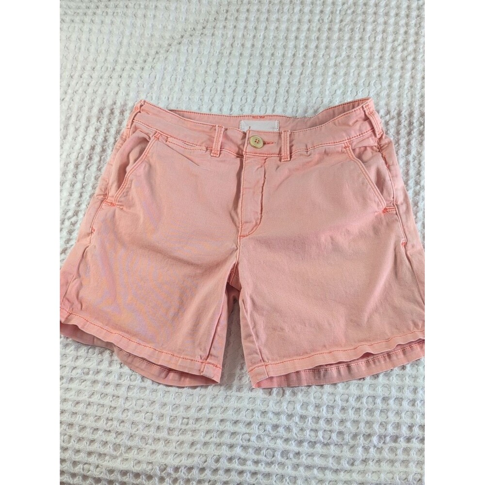 Anthropologie Lightweight Peach Pink Cotton Shorts Size 27